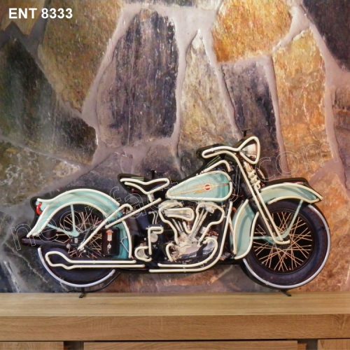 ENT 8333 Harley Davidson Knucklehead neon sign automotive neonfactory neon designs scooter logo fifties motorcycle brands