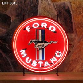 ENT 8343 Ford Mustang neón fábrica automóvil marca de automóviles diseña cincuenta Neonfactory Fifties