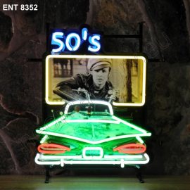 ENT 8352 50's drive in Wild one néon sign rock and roll jukebox neonfactory neon designs fifties L'enseigne