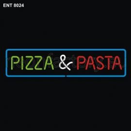 8024 Pizza en pasta neon