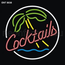 8038 Cocktails palm neon