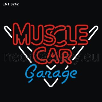 8242 muscle car garage neon