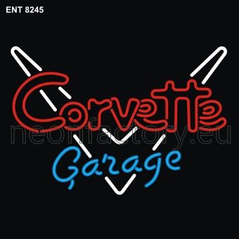 8245 corvette garage neon