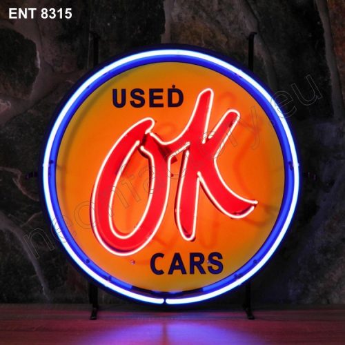 ENT 8315 OK used cars neon sign neonfactory Automobilmarke neon designs fifties Neonschild Neonbeleuchtung