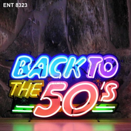 ENT 8323 Back to the 50 neon sign neonfactory neon designs fifties rock and roll jukebox