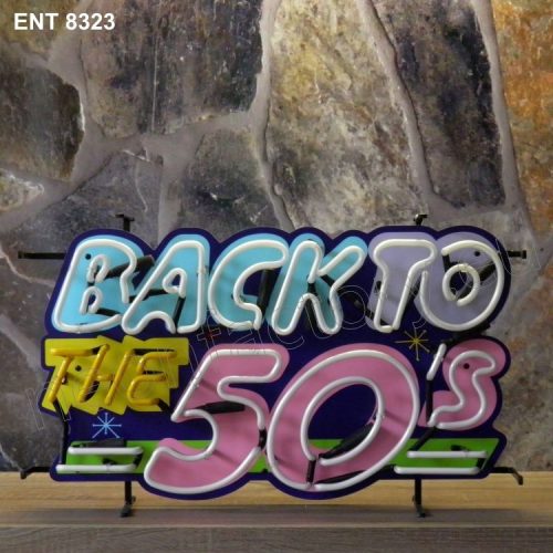 ENT 8323 Back to the 50 neon sign neonfactory neon designs logo fifties Rock and roll jukebox