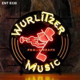 ENT 8330 Wurlitzer music neon sign neonfactory neon designs fifties rock and roll jukebox