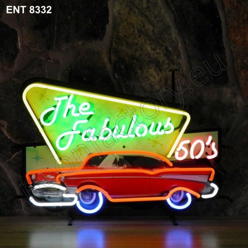 ENT 8332 Fabulous fifties neon sign automotive auto car neonfactory neon designs logo fifties