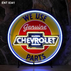 ENT 8341 Chevrolet we use genuine parts néon sign marque automobile neonfactory neon designs fifties L'enseigne
