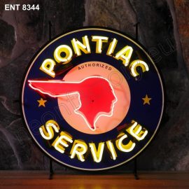 ENT 8344 Pontiac service neon fabbrica al neon progetta anni Cinquanta marchio automobilistico Neonfactory fifties