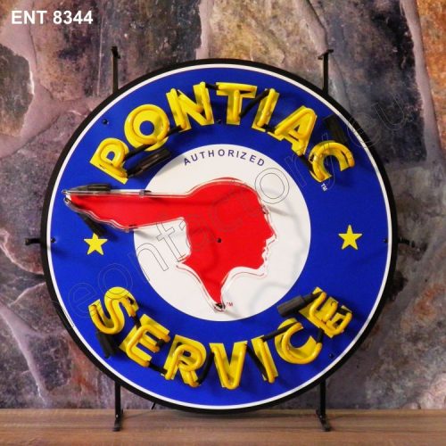 ENT 8344 Pontiac service neon fabbrica al neon progetta anni Cinquanta marchio automobilistico Neonfactory fifties