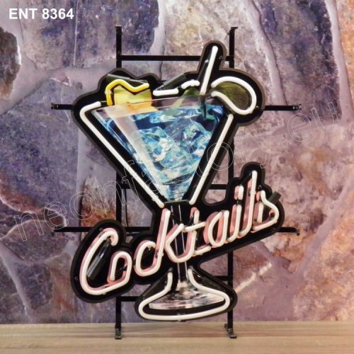 ENT 8364 Cocktails glas néon sign neonfactory neon designs fifties L'enseigne rock n roll jukebox