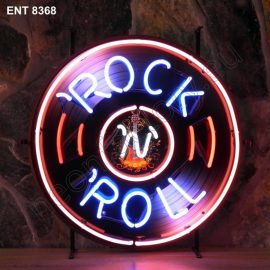 ENT 8368 Rock n Roll LP néon sign neonfactory neon designs fifties L'enseigne rock n roll jukebox