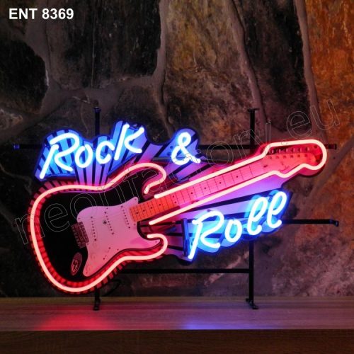 ENT 8369 Rock n Roll guitar neon sign neonfactory neon designs fifties Neonschild Neonbeleuchtung rock und roll jukebox