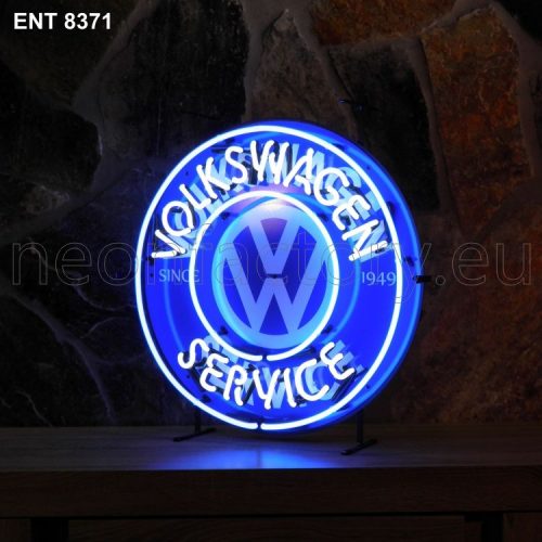 ENT 8371 Volkswagen service neon sign neonfactory Automobilmarke neon designs fifties Neonschild Neonbeleuchtung