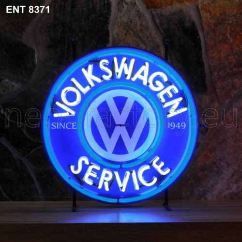 ENT 8371 Volkswagen service neon fabbrica al neon progetta anni Cinquanta marchio automobilistico Neonfactory fifties
