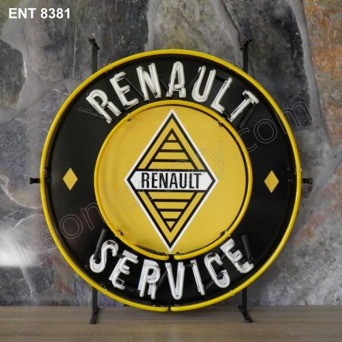 ENT 8381 Renault service neón fábrica automóvil marca de automóviles diseña cincuenta Neonfactory Fifties