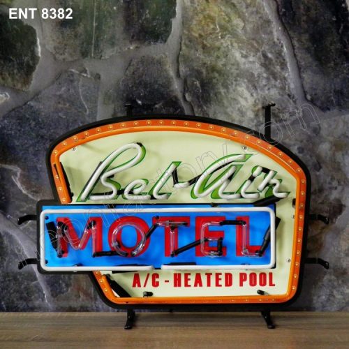 ENT 8382 Bel Air Motel fifties neon sign rock and roll jukebox neonfactory neon designs logo fifties