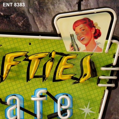 ENT 8383 Fifties Cafe neon sign neonfactory neon designs fifties rock and roll jukebox