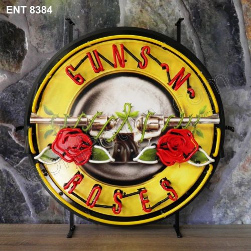 ENT 8384 Guns n Roses neon sign neonfactory music Rock and Roll neon designs fifties Neonschild Neonbeleuchtung