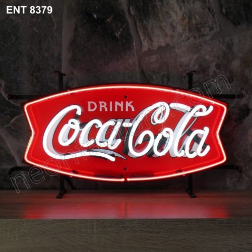 ENT 8379 Coca Cola Fishtail néon sign neonfactory neon designs fifties L'enseigne rock n roll jukebox