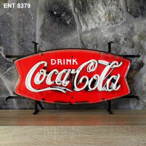 ENT 8379 Coca Cola Fishtail neón fábrica diseña cincuenta Neonfactory Fifties rock and roll jukebox