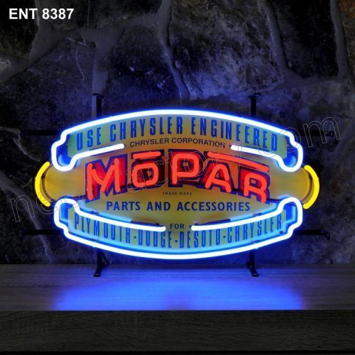 ENT 8387 MOPAR neon sign neonfactory Automobilmarke neon designs fifties Neonschild Neonbeleuchtung Mopar parts and accessories