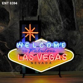 ENT 8394 Welcome Las Vegas neón fábrica diseña cincuenta Neonfactory Fifties mancave