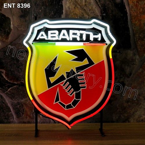 ENT 8396 Abarth neon sign neonfactory Automobilmarke neon designs fifties Neonschild Neonbeleuchtung