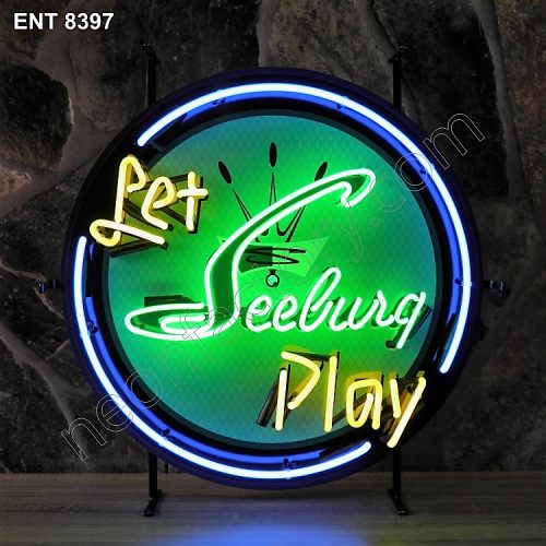 8397 Let Seeburg play neon factory jukebox rock roll designs fifties