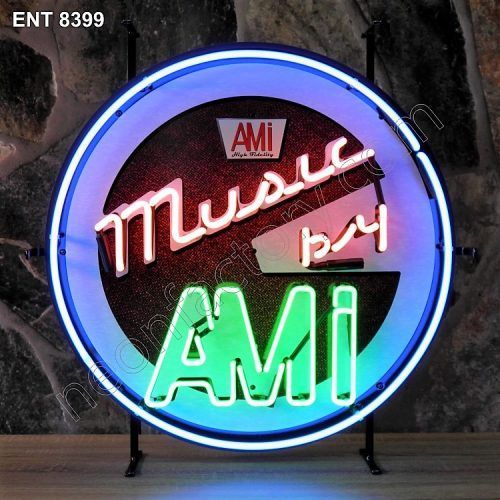 ENT 8399 Music by AMI neon sign neonfactory rock and roll jukebox neon designs fifties Neonschild Neonbeleuchtung