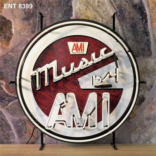 ENT 8399 Music by AMI neon fabbrica al neon progetta anni Cinquanta rock n roll jukebox Neonfactory fifties