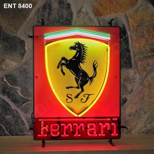 ENT 8400 Ferrari neon fabbrica al neon progetta anni Cinquanta marchio automobilistico Neonfactory fifties
