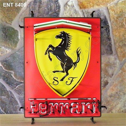 ENT 8400 Ferrari neon sign automotive auto car neonfactory neon designs logo fifties