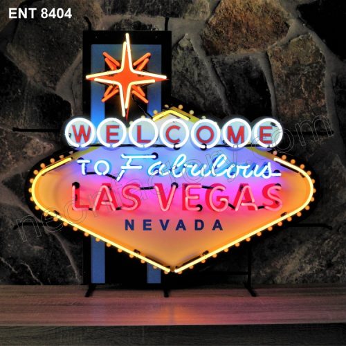 ENT 8404 Welcome to Las Vegas néon sign automotive neon factory neon designs fifties L'enseigne néon