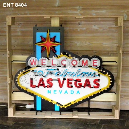 ENT 8404 Welcome to Las Vegas neón fábrica automotriz diseña cincuenta Neonfactory Fifties