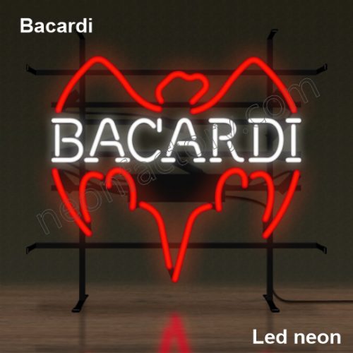 LED Neon Bacardi Neonled brands brandmark logo name tekst bar restaurant mancave neonfactory