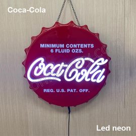 LED neón Coca-Cola cap Neonled personalizados marcas y logotipos nombre de texto bar restaurante mancave neonfactory fábrica de neón