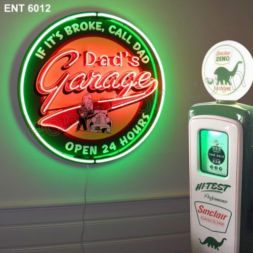 ENT 6012 Dads garage neon sign automotive neonfactory auto motor neon designs fifties