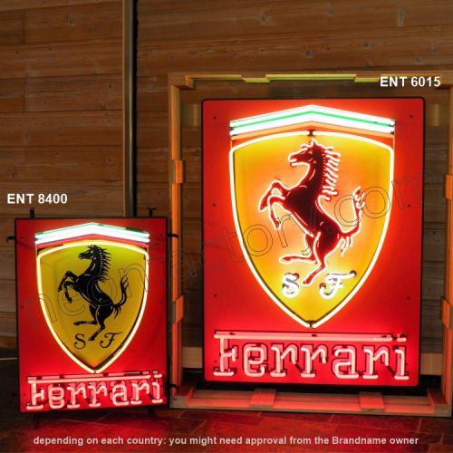 ENT 6015 Ferrari neon fabbrica al neon progetta anni Cinquanta automotive motorino Neonfactory fifties