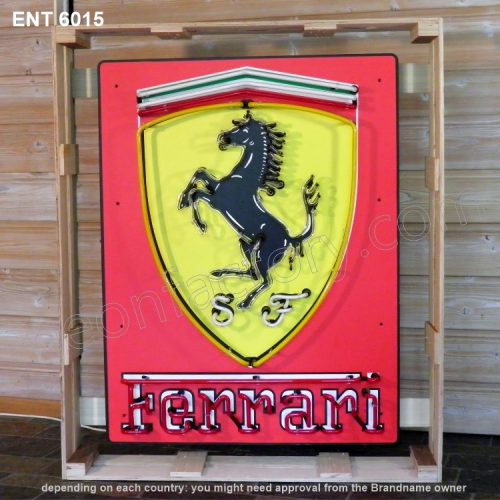 ENT 6015 Ferrari neon fabbrica al neon progetta anni Cinquanta automotive motorino Neonfactory fifties