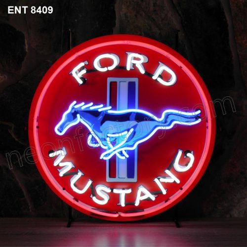 ENT 8409 Ford mustang neon fabbrica al neon progetta anni Cinquanta marchio automobilistico Neonfactory fifties