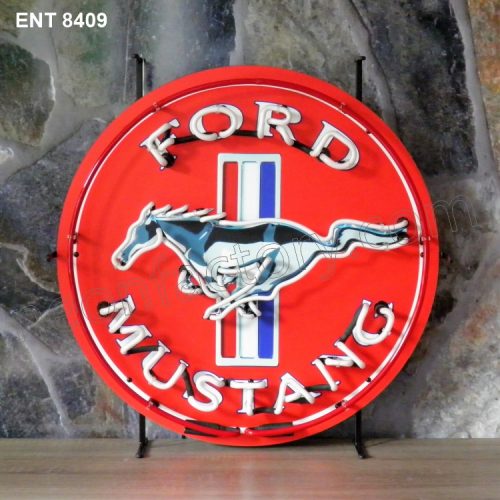 ENT 8409 Ford mustang neon sign automotive auto car neonfactory neon designs logo fifties