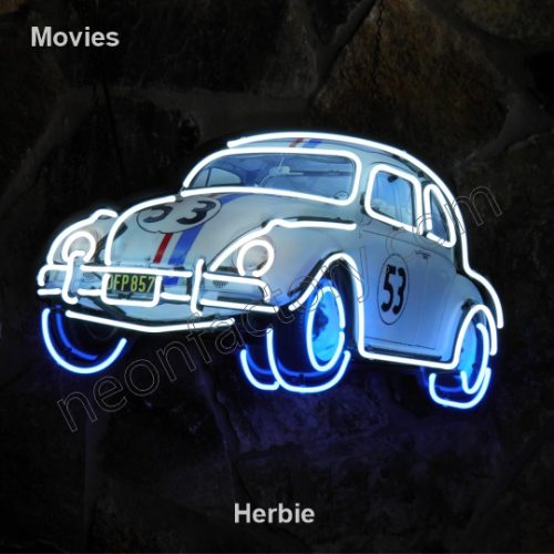 Cine neón Herbie Producción Televisión logotipos nombre de texto bar restaurante neonfactory fábrica de neón