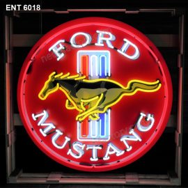 ENT 6018 Ford Mustang neon fabbrica al neon progetta anni Cinquanta automotive motorino Neonfactory fifties le compagnie petrolifere