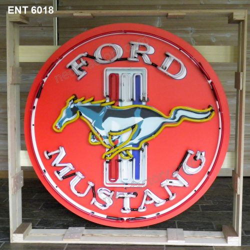 ENT 6018 Ford Mustang neón fábrica diseña cincuenta Automotive motor Neonfactory Fifties compañías petroleras
