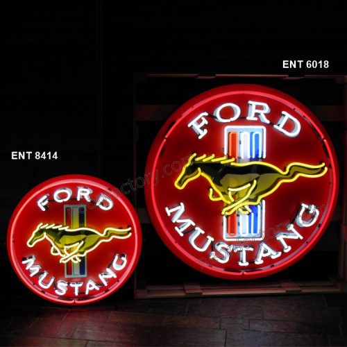 ENT 6018 Ford Mustang néon sign automotive neonfactory neon motor designs fifties L'enseigne neon les compagnies pétrolières