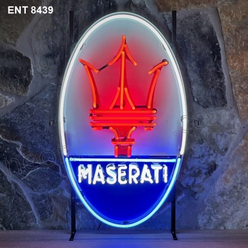 ENT 8439 Maserati neon sign neonfactory car designs logo fifties Signs USA bar decoration mancave vintage store