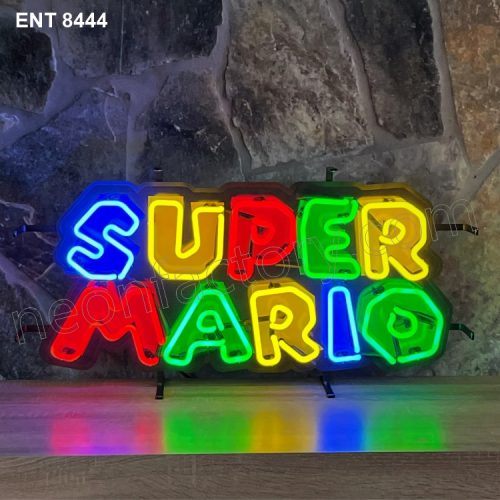 ENT 8444 Super Mario neon sign neonfactory car designs logo fifties Signs USA bar decoration mancave vintage store