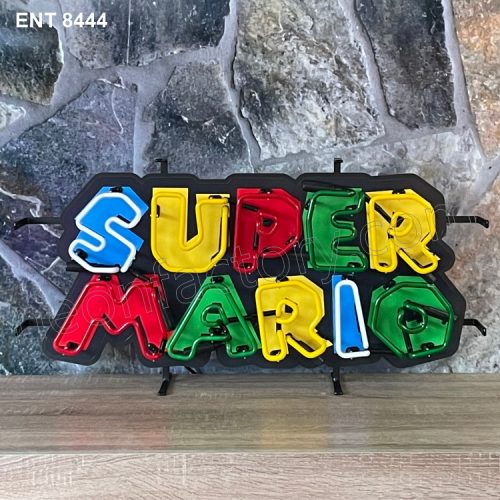 ENT 8444 Super Mario neon sign neonfactory car designs logo fifties Signs USA bar decoration mancave vintage store